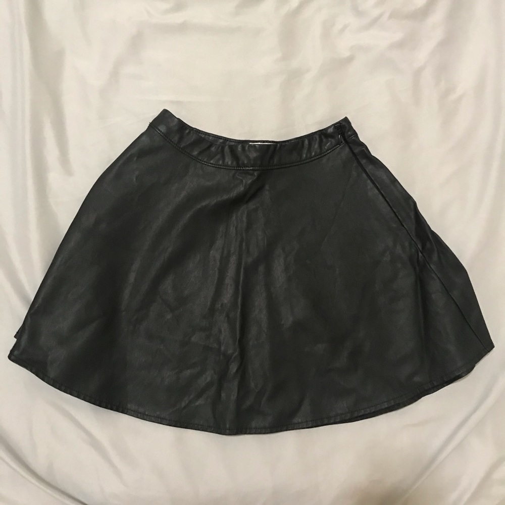 Abercrombie Kids Faux Leather A-line Skirt NWT